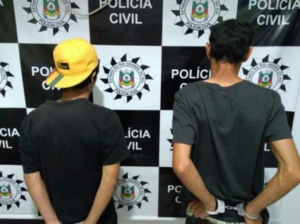 Polcia Civil prendeu dois indivduos em So Luiz Gonzaga, na tarde da sexta-feira, dia 9