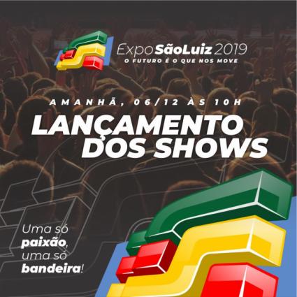 Shows da Expo So Luiz 2019 sero divulgados nesta quinta-feira